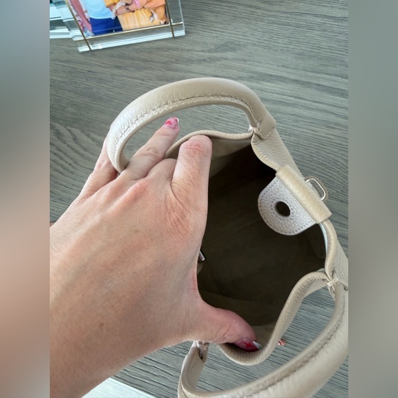 Loro piana micro bale bag in tan calfskin; used 4x - Picture 8 of 16